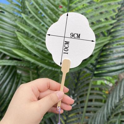 Chinese Style Mini Graffiti Fans Round Xuan Paper Blank Painting Fans Handmade Unfinished Summer Fan Home Decoration