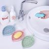 3 Colors Leaf Shape Soap Holder Non Slip Box Toilet Shower Tray Rack Toilet Laundry Soap Rack Tray for Basin