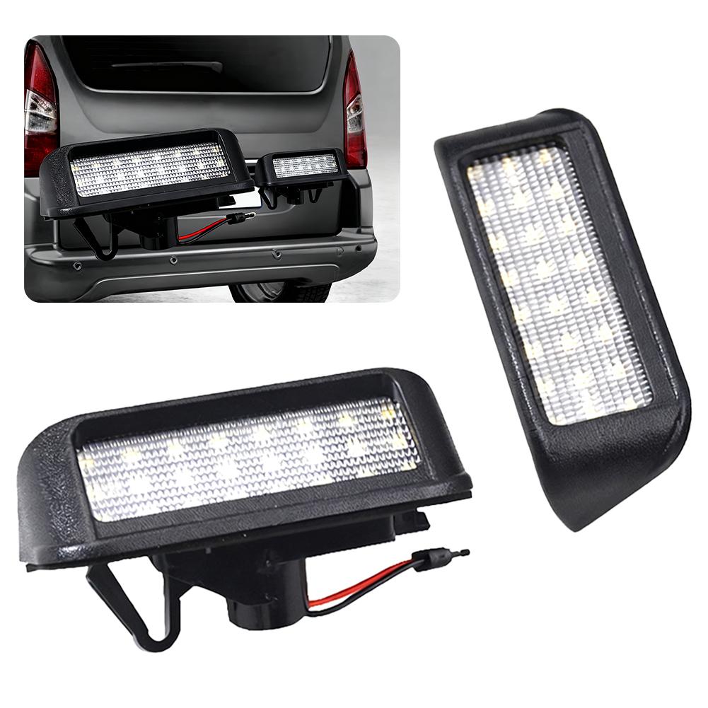 1/2Pcs LED Rear License Plate Light for Peugeot Expert Partner Traveller Rifter Ranch Citroen Berlingo Dispatch JumpySpacetourer