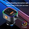 2-in-1 Car Charger Can Charge Four Devices Simultaneously and Switch Between Seven Color Ambient Lighting Color