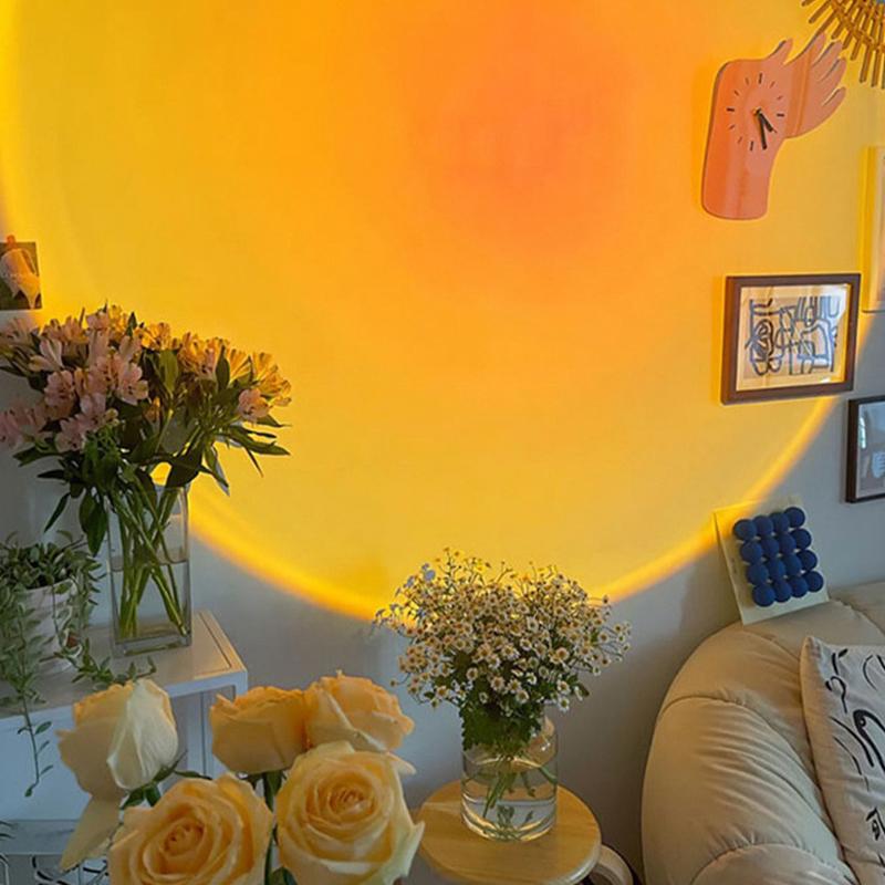 LED USB Sonnenuntergang Projektorlampe Heimdekoration Tragbares Nachtlicht Stimmungs-Neonlicht