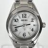 Used [In operation] Polished Seiko SEIKO ladies watch radio solar good condition silver white dial s2383