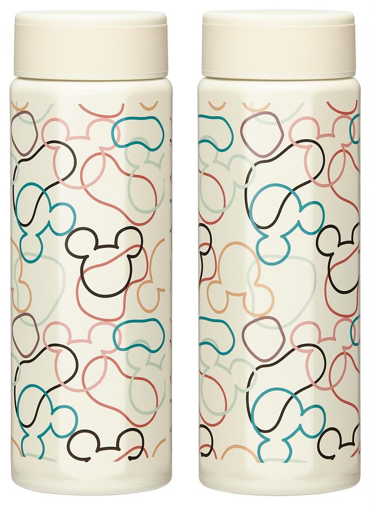 Skater Stainless Steel Mug, 500ml, Easy-to-Hold Octagonal Shape, Insulated for Hot and Cold Drinks, Disney Mickey Mouse Design, Ivory, STO5