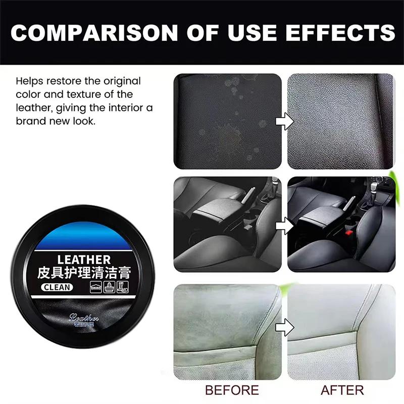Automotive Plastic Refurbishment Wax Leather Sofa Cleaning Interior Car Seat Scratch Repair Whitening Leather, Prevent Aging