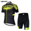 Mens Cycling Jersey Set Short Sleeve Breathable Mesh Bike Apparel Ride