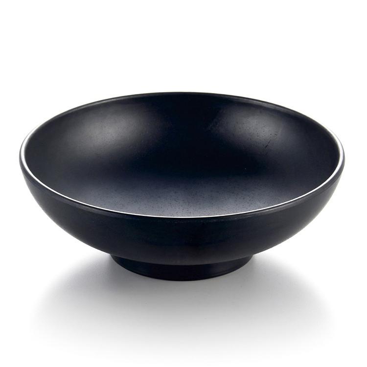 Unbreakable Matte Black Melamine Noodle Soup Bowl Beef Ramen Salad Round Bowls 9 Inch 9 inch чёрный