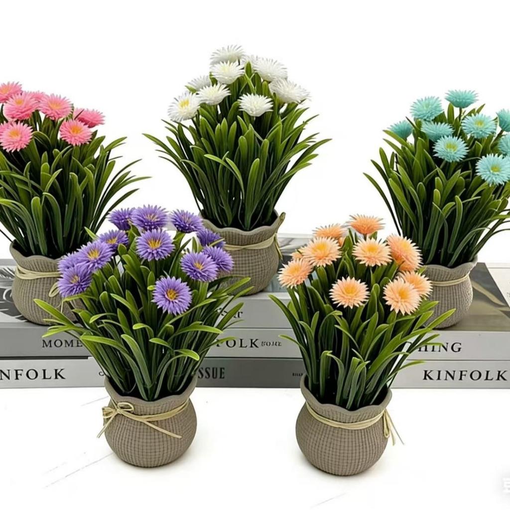 Nordic Daisy Artificial Potted Plant for Office and Home Decor