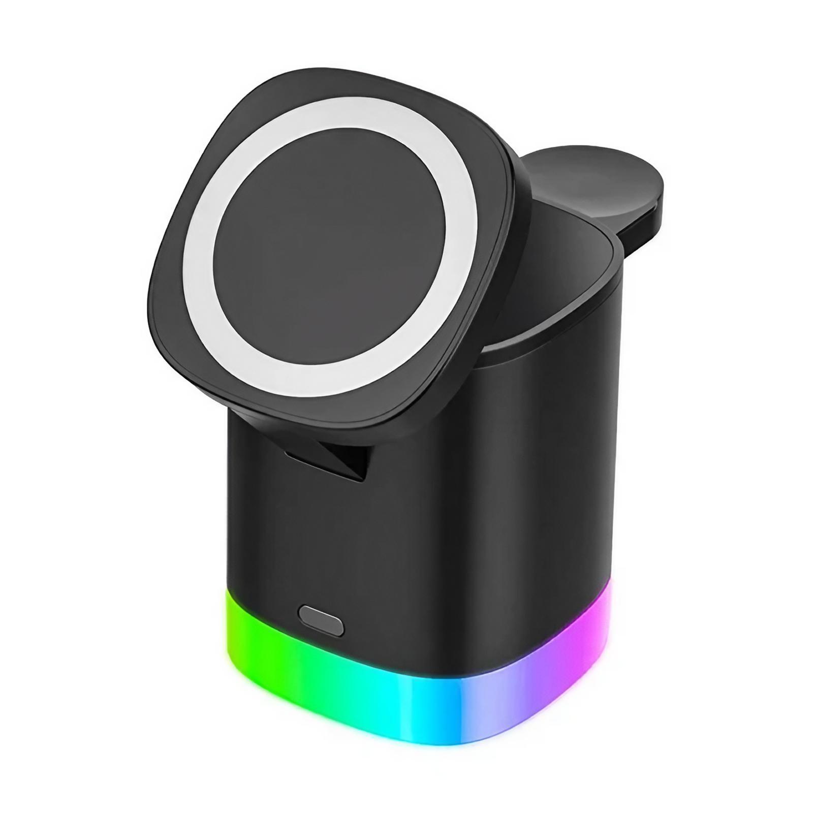 

3-in-1 Wireless Charger for iPhone 16/15/14/13/12 Pro/Max/Mini Fast Magnetic Charging Station for Apple Devices чорний