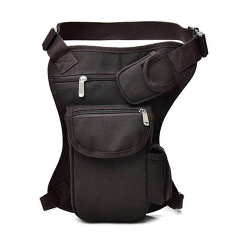 Men Canvas Drop Leg Bag Waist Bag Fanny Pack Belt Hip Bum Travel Multi-purpose Motorcycle Messenger Shoulder Bag