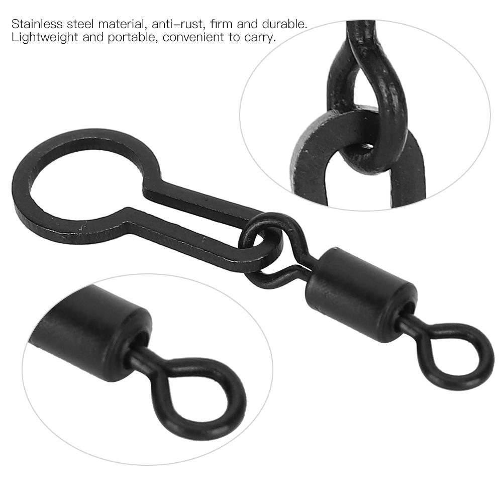 60pcs 2.8cm/1.1in Carp Fishing Swivels for Connecting PVA Mesh Bag Fishing Accessories Terminal Tackle