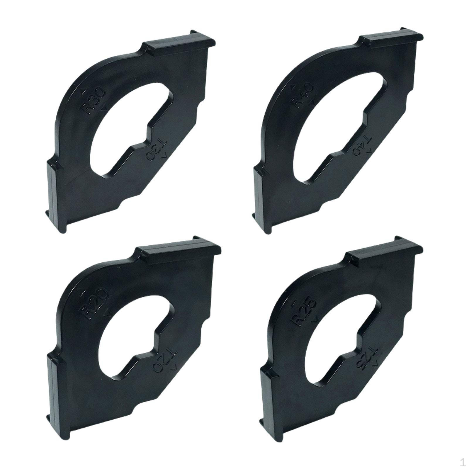 

4 -piece Branches Router Templates Routing of High Hardness Portable Corner to Cut Picture чорний