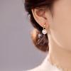 Banyan Tree S925 Silver Star Pearl Earrings - High-End Fall/Winter Fashion for Women