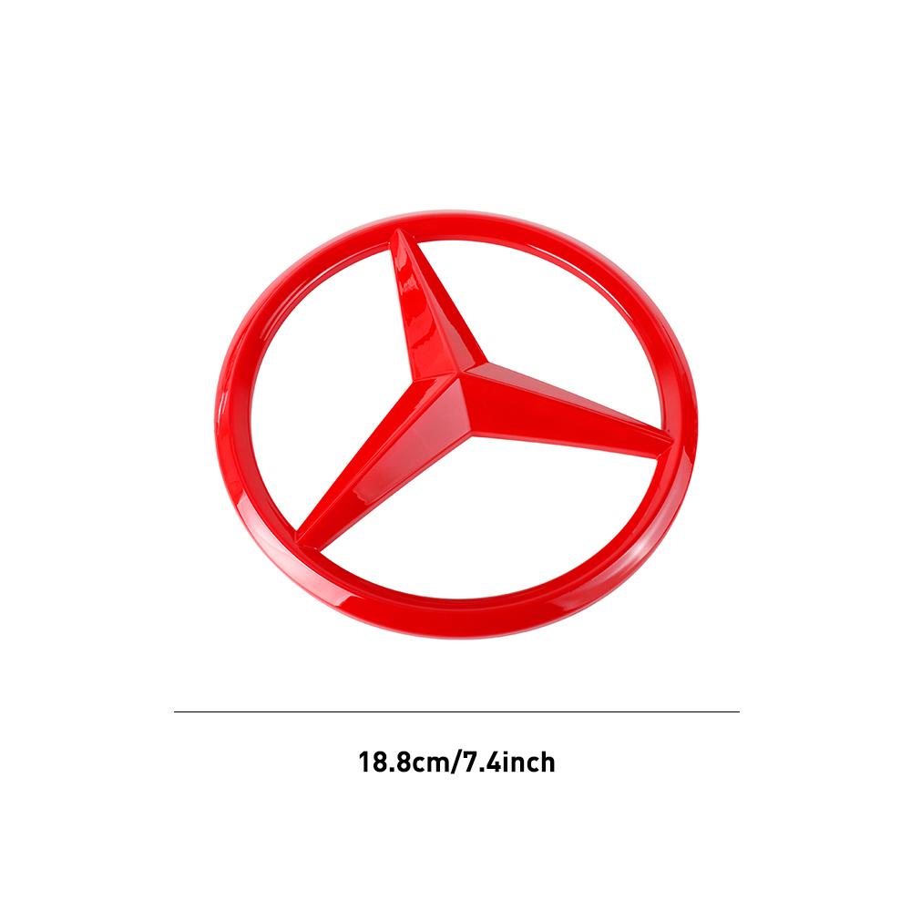 1pc 188mm/210mm ABS Car Front Grille Badge Decal Cover Emblem For Benz W204 W205 W210 W211 W212 W213 A/C/E/S class/CLA/GLA GLC