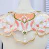 Vintage Butterfly Shape Collar Embroidery Flower Detachable Faux Collar Women Neckwear Horseface Skirt Removable Collar
