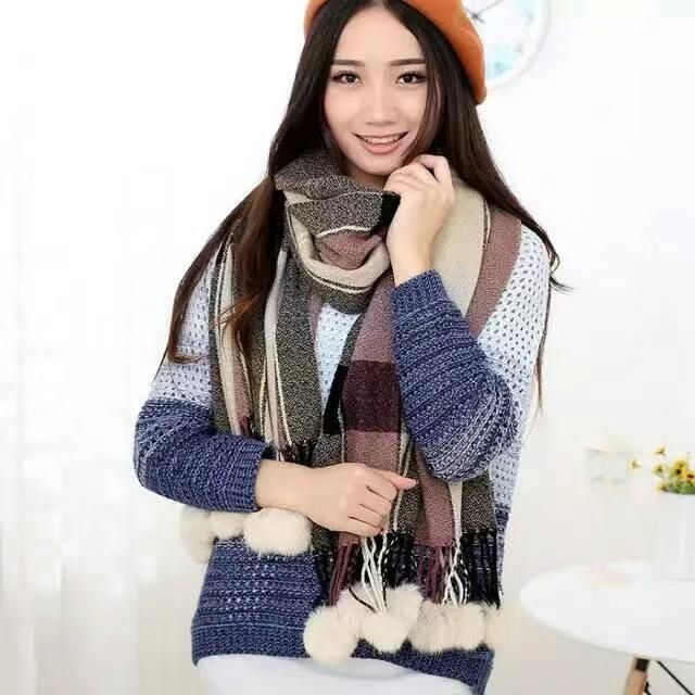 Soft Scarf Winter Cashmere Scarf Women'S Warm Cashmere Blanket Scarf Women'S Shawl Thick Square Scarf