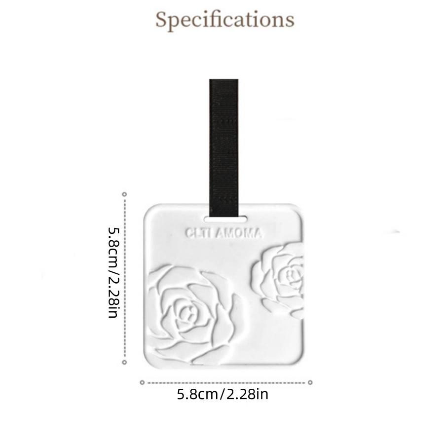 

1 шт. Гипсовый ароматерапевтический подвесной кулон Автомобиль Дом Ванная Спальня Гардероб Узор Розы Долговечный Свежий Аромат Фрезии