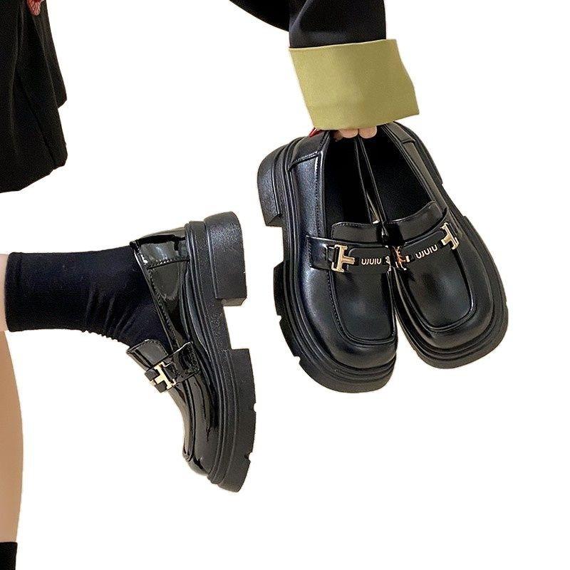Platform Women's Height Increase, New Commuter Small Leather Shoes Increase, Mary Jane Single Shoes