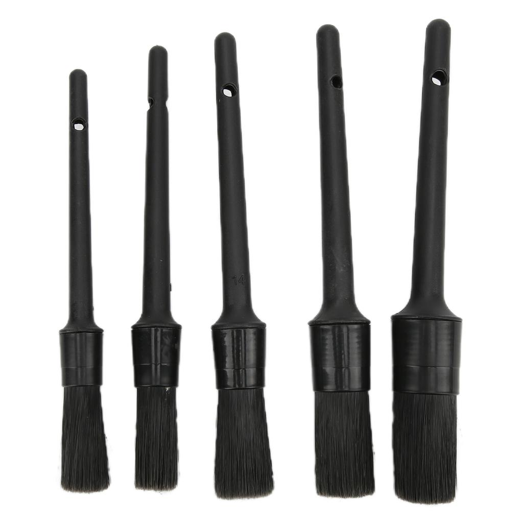 5pcs Auto Detailing Brush Set for Cleaning Car Interior Exterior Engine Exhaust Leather Seat