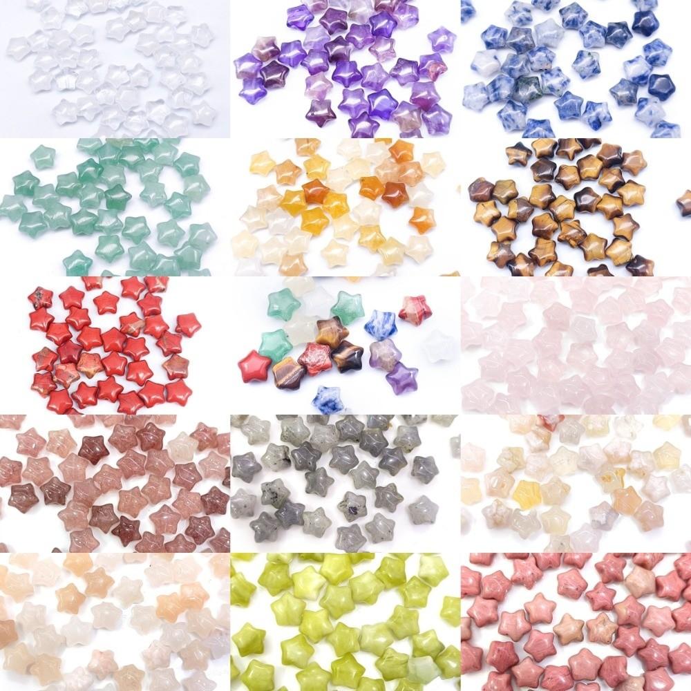 21pcs White Crystal Spacer Loose Beads Sodalite Jewelry Making Material Necklace Earrings