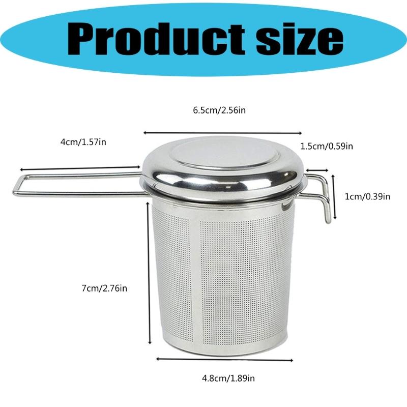 Removable Tea Infuser Stainless Steel Tea Strainer Cover for Dust Protections and Effortlessly Cleaning Brewing Filter