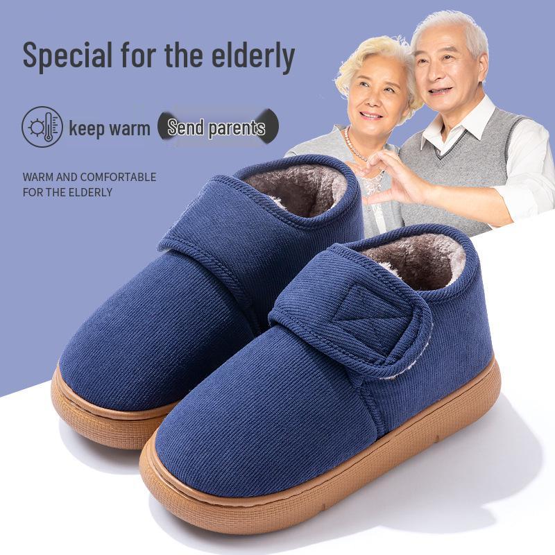 2025 New Windproof Non-Slip Winter Slippers for Men & Women: Warm Indoor/Outdoor Cotton Shoes
