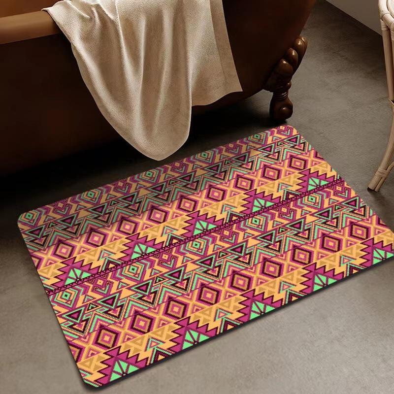 

Non-slip Absorbent Cushioned Home Entrance Diatom Mud Mat Living Room Bedroom Study Creative Square Foot Mat Bathroom Products 30x40cm