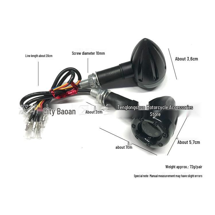 Retro Motorcycle LED Turn Signals & Brake Lights - 12V Daytime Running & Direction Indicators