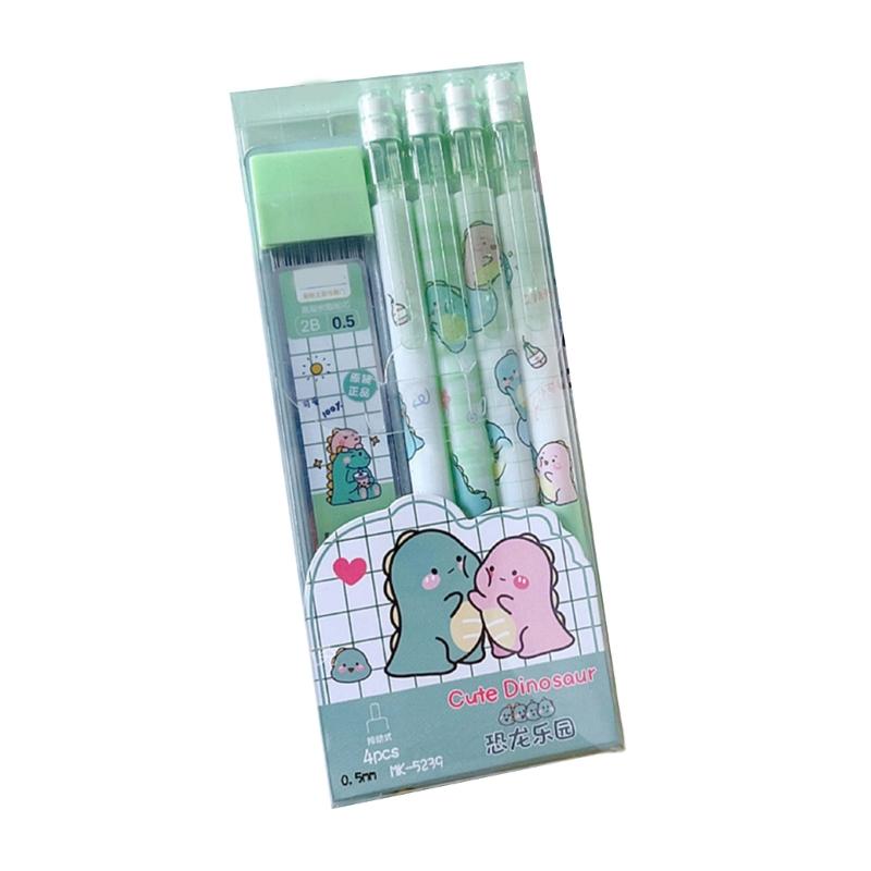 

4Pcs Mechanical Pencil 0.5MM Lead Refills Set Automatic Drawing Pencils with Small Eraser for Student Drafting Writing 1
