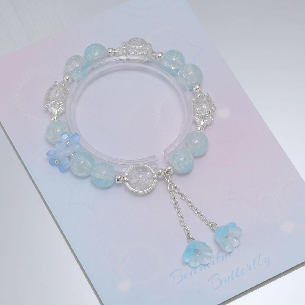 Mori Style Mermaid Crystal Bracelet - Sweet, Versatile Design for Women, Students, and Best Friends.