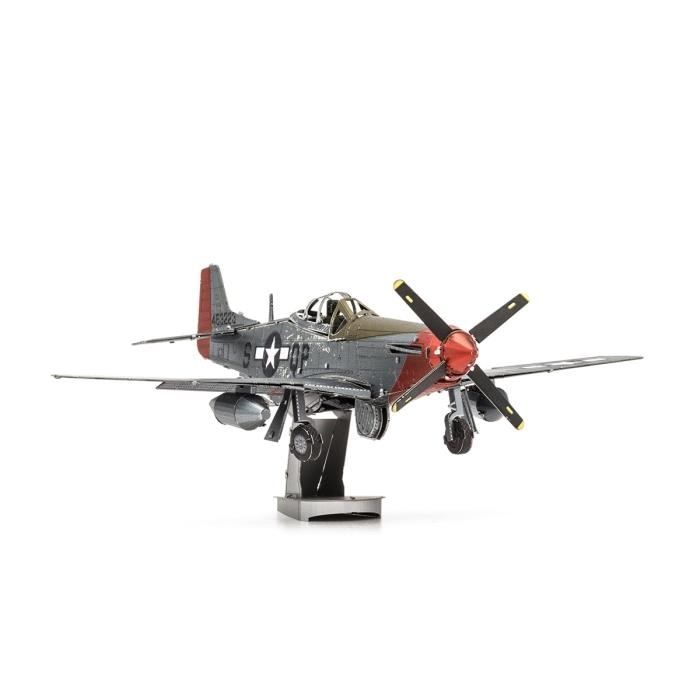 Metal Earth Fascinations, P-51D Mustang Sweet Arlene 3D puzzle en métal, miniature découpée au Laser