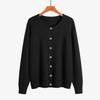 Women's Round Neck Knit Cardigan - Autumn Lightweight Short Coat, Casual Style