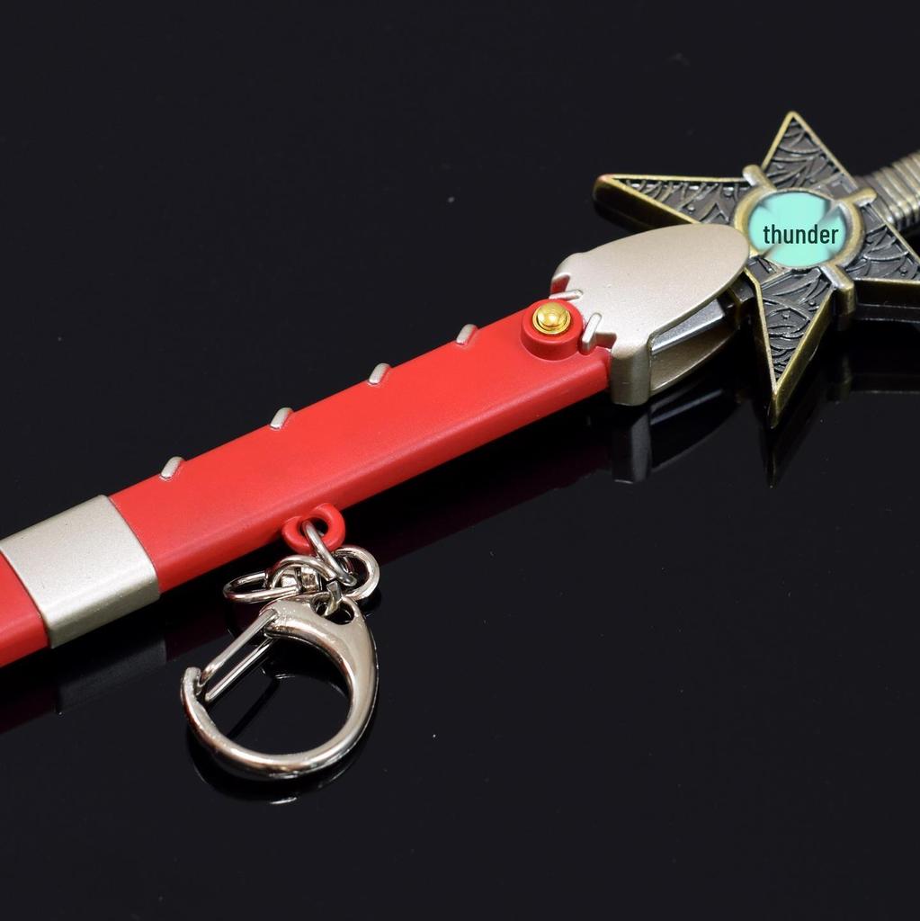 Nine Dragon Balls Metal Model Toy: Thor's Sword & Wind God's Spring-loaded Cold Weapon Ornament.