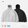 TRS Men's Japanese Retro Ribbed Down Jacket - 90% White Duck Down Winter Outerwear