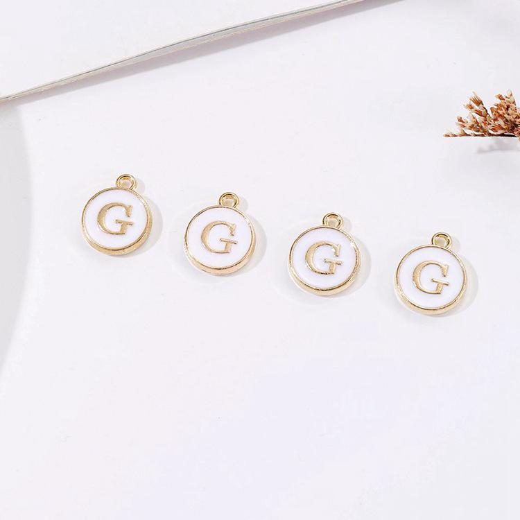 DIY Koreanischer Buchstaben Zubehör Bausatz: 26 Alphabetanhänger für Schülerinnen - Doppelseitig, Webmaterialien mit großem Loch