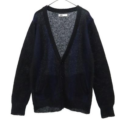 J.SABATINO πλεκτό ζακέτα μακρυμάνικη ρίγες 1 Μαύρο x μπλε σκούρο Ανδρικό Μεταχειρισμένο