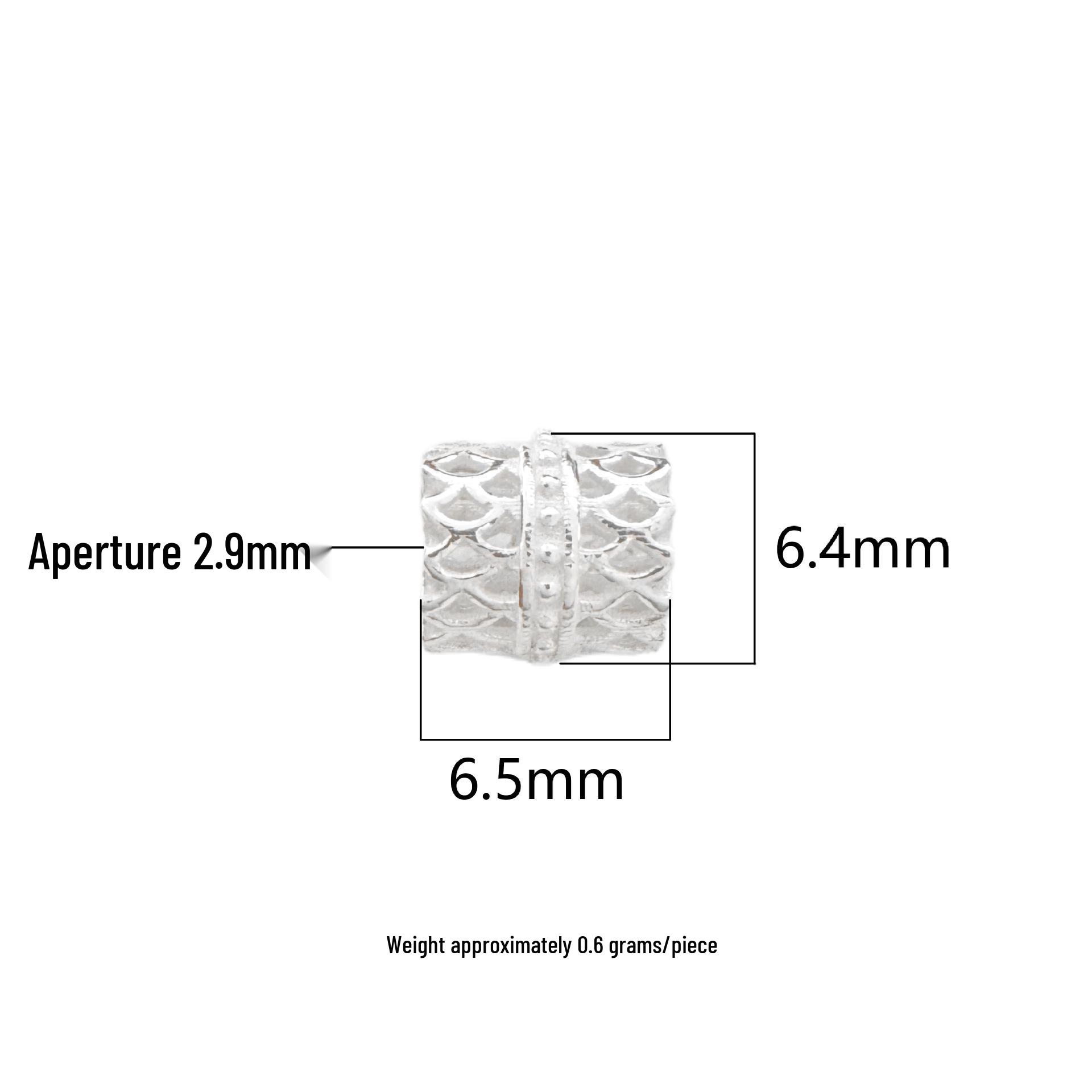 S999 Sterling Silver 3D Filigree Spacer Bead Pendant for DIY Bracelets, Necklaces & Ropes Pure Silver 999