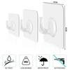 10 Pieces of Wall Hooks Self-adhesive Transparent Multi-purpose Wall Frame, Door Frame, Kitchen Storage