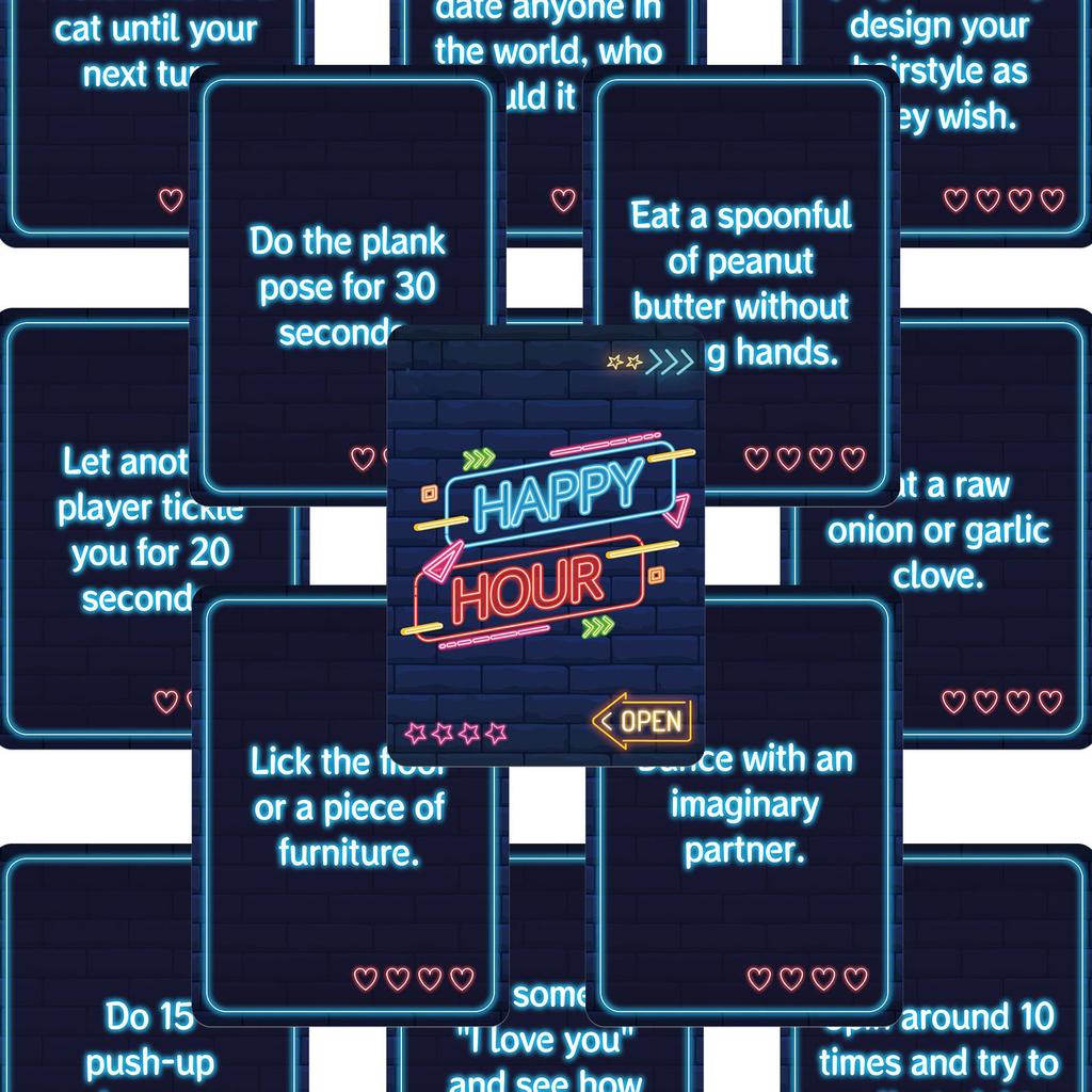 50 Interactive Party Game Cards To Complete Card Instructions For Leisure And Entertainment Game Cards