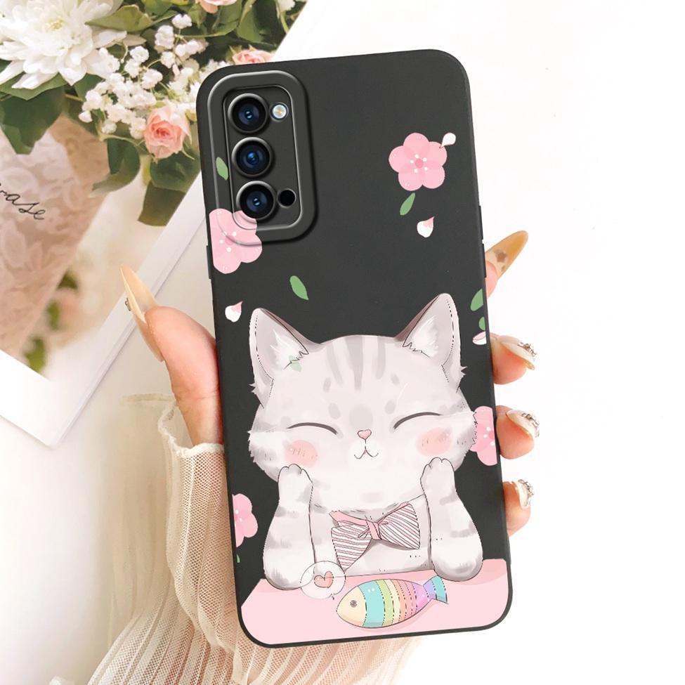 Pouzdro Pro Oppo Reno4 5G Kryt Módní Kreslené Roztomilé Vtipné Malované Silikonové Pouzdro Na Telefon Pro Oppo CPH2091 PDPM00 PDPT00