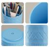 Drillless Cosmetic Brush Holder 360 Degree Rotating Spacious Makeup Organizers Cups For Desk Bathroom Countertop