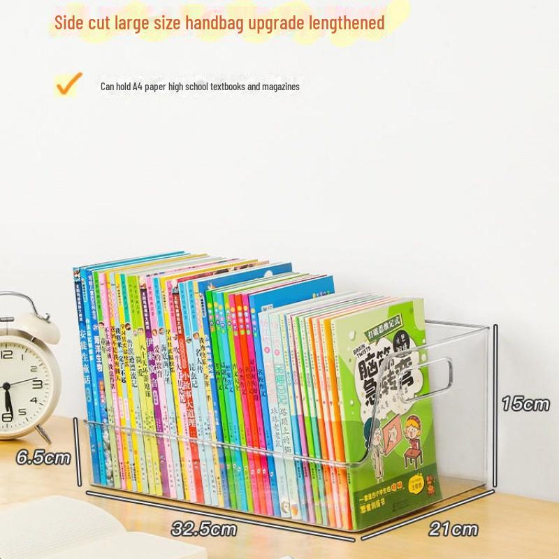 

Плотная прозрачная коробка для хранения книг - настольный органайзер для иллюстрированных книг и всякой всячины