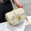 Spring and Summer Temperament Retro 2025 New Fashion Women's Bags Internet Celebrities Foreign Style Shoulder Messenger Bag Square Lock Small Square 