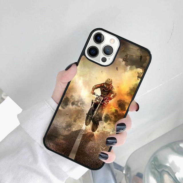 Moto Bike Motocross Phone Case Cover For iPhone 17 Air 15 16 14 11 12 13 Pro MAX Plus