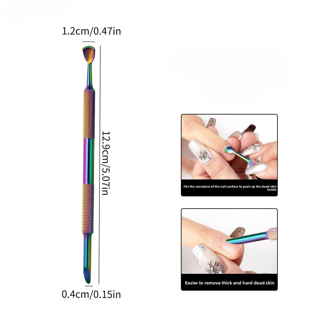 Hook Type Cuticle Pusher Nail Polish Remover Gel Nail Polish Peeler Scraper Stainless Steel Clean Manicure Tool for Nail Art