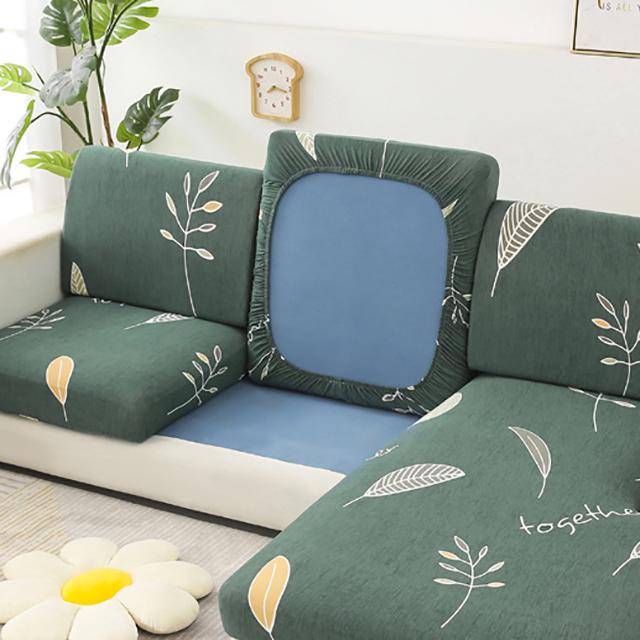 Printed Stretch Sofa Seat Cushion Cover L-shaped Corner Couch Sofa Slipcover for Living Room Wedding Elastic Seat Cushion Cover