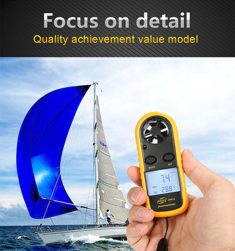BENETECH GM816 Smart Digital Anemometer Wind Speed & Force Meter