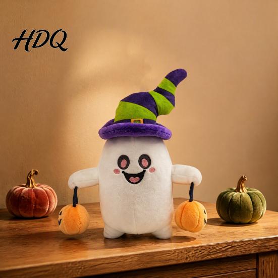 Cute Ghost Keychain Pendant Halloween Plush Keychain Spooky Stuffed Toy for Backpack Gift Party Keys Soft Mini Doll Bag Charm Festive Kids
