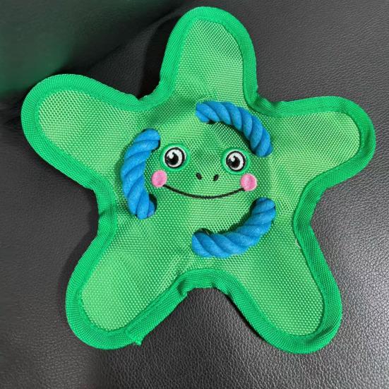 Disque Volant pour Chien en Forme d'Étoile Papier Froissé Squeaky Jouet Interactif pour Chien Jouet à Mâcher Robuste pour Chien pour Entraînement en Extérieur Rapporter Attraper Jouer