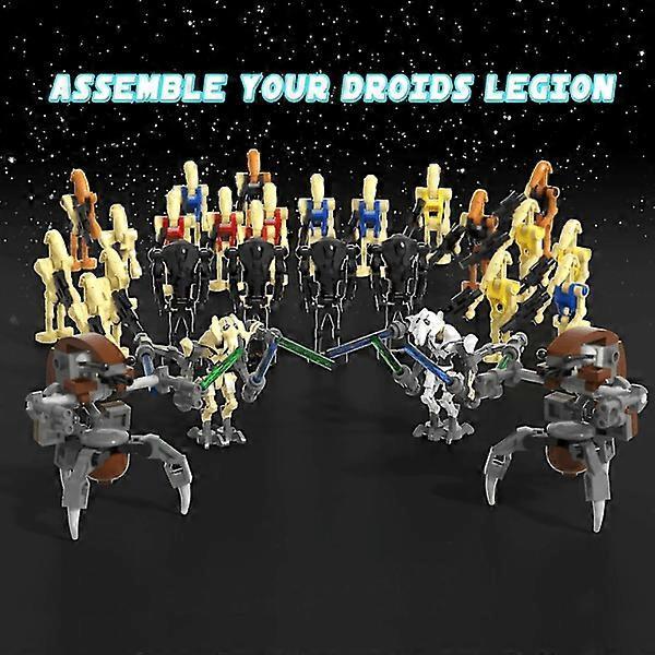 28pcs Star Wars Minifigures Battle Droids Building Blocks Set General Grievous Droideka Battle Droids Action Figures