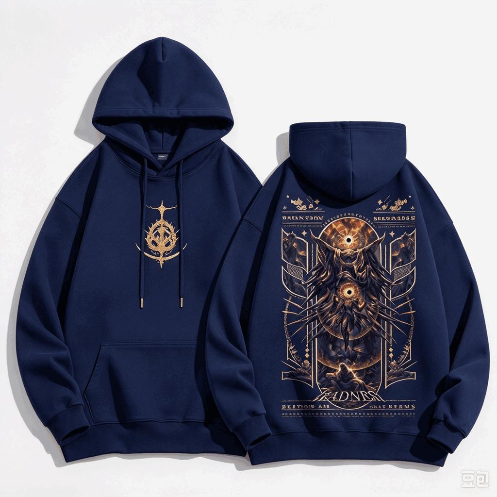 Felpe con Cappuccio Grafiche Elden Ring Autunno Inverno Uomo Manga Vintage Oversize Unisex Streetwear Trendy Sportive Grafiche Y2k Maniche Corte Classiche